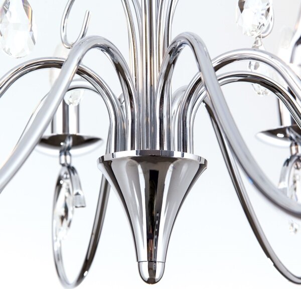 Lustră de cristal pe lanț Orion LU 1658/8 ALESSIA 8xE14/40W/230V crom lucios
