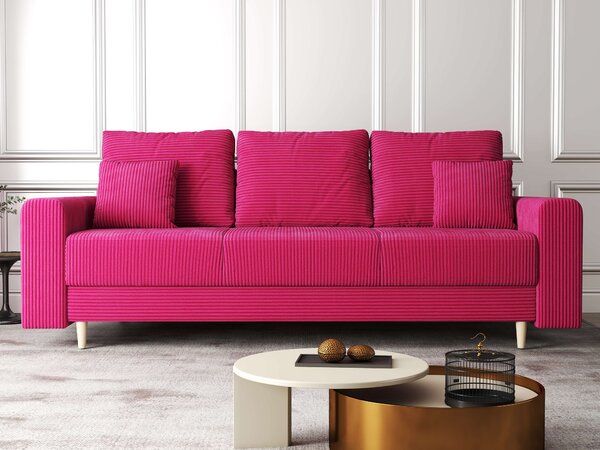Canapea extensibilă dumonde cu ladă de depozitare Kronos Zoom Rosu 210x100 cm