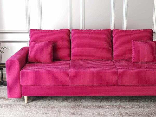 Canapea extensibilă dumonde cu ladă de depozitare Kronos Zoom Rosu 210x100 cm