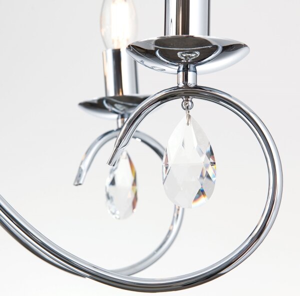 Lustră de cristal pe lanț Orion LU 1658/5 ALESSIA 5xE14/40W/230V crom lucios