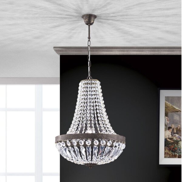 Lustră de cristal pe lanț Orion HL 6-1497/3 ARILA 3xE27/60W/230V maro/patină