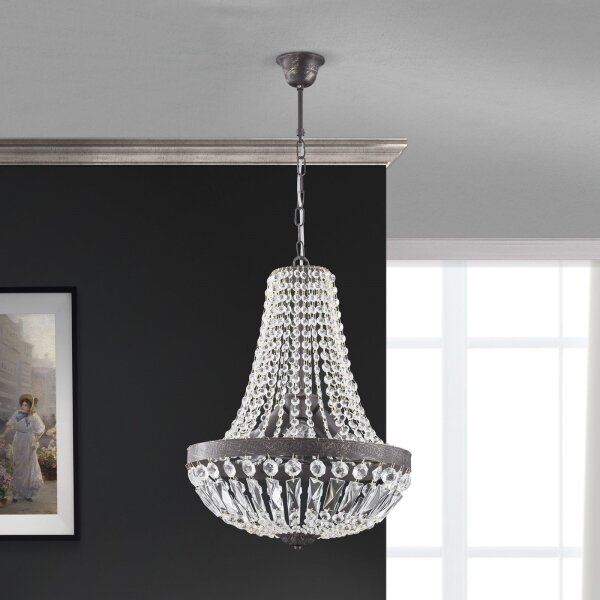 Lustră de cristal pe lanț Orion HL 6-1497/3 ARILA 3xE27/60W/230V maro/patină