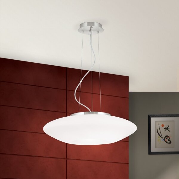 Lustră pe cablu Orion HL 6-1559/2 BLANC 2xE27/60W/230V d. 49 cm crom mat