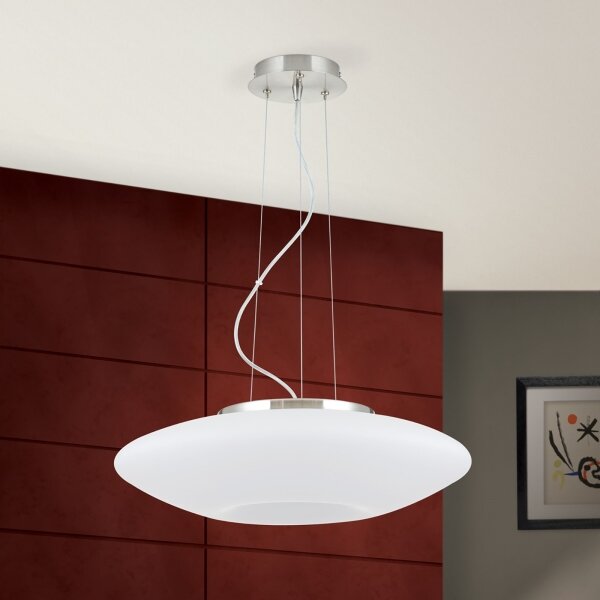 Lustră pe cablu Orion HL 6-1559/2 BLANC 2xE27/60W/230V d. 49 cm crom mat