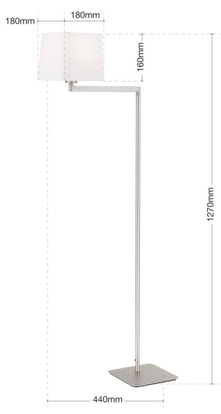 Lampadar Orion Stl 12-1187/1 CARLTON 1xE27/40W/230V alb/crom mat