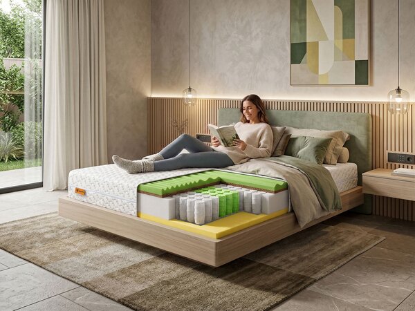 Saltea cu arcuri Memora cu cocos 80x200