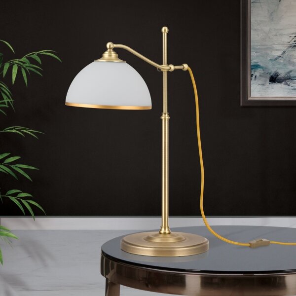 Lampă de masă Orion LA 4-1213/1 OLD LAMP 1xE27/40W/230V alb/bronz