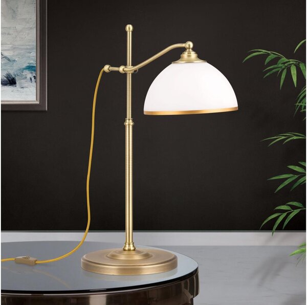Lampă de masă Orion LA 4-1213/1 OLD LAMP 1xE27/40W/230V alb/bronz