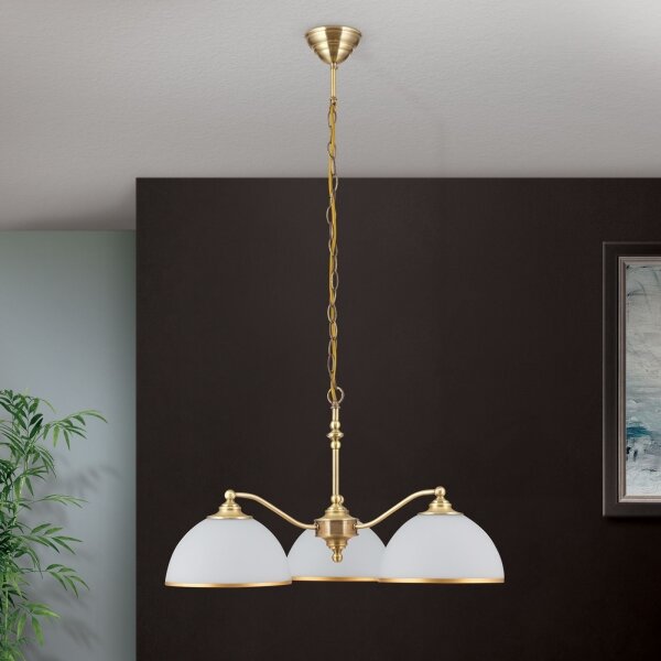 Lustră pe lanț Orion LU 1838/3 OLD LAMP 3xE27/40W/230V alb/bronz