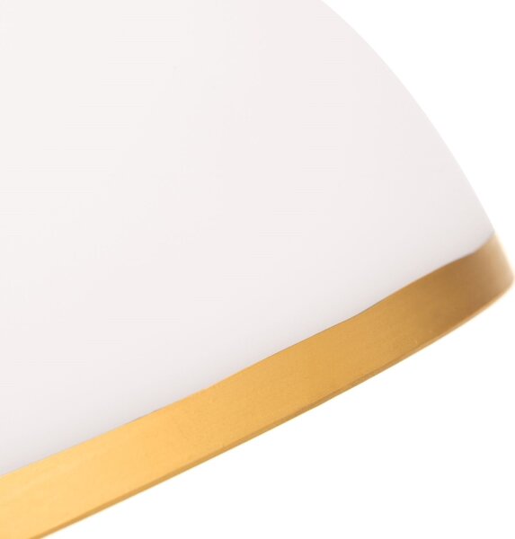 Abajur de rezervă din sticlă pentru lustră și lampadar OLD LAMP E27 d. 30 cm alb/auriu