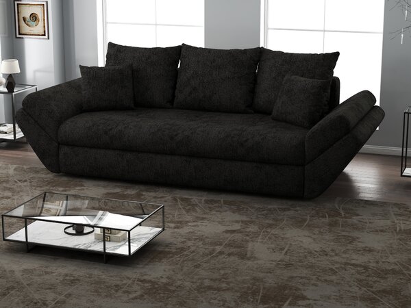 Canapea extensibilă dumonde cu ladă de depozitare Loana Enjoy Black 250x100 cm