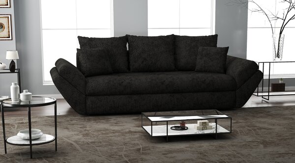 Canapea extensibilă dumonde cu ladă de depozitare Loana Enjoy Black 250x100 cm
