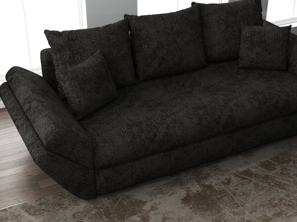 Canapea extensibilă dumonde cu ladă de depozitare Loana Enjoy Black 250x100 cm
