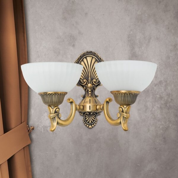 Lampă de perete Orion WA 2-1201/2 ROCCA 2xE27/60W/230V bronz/alb