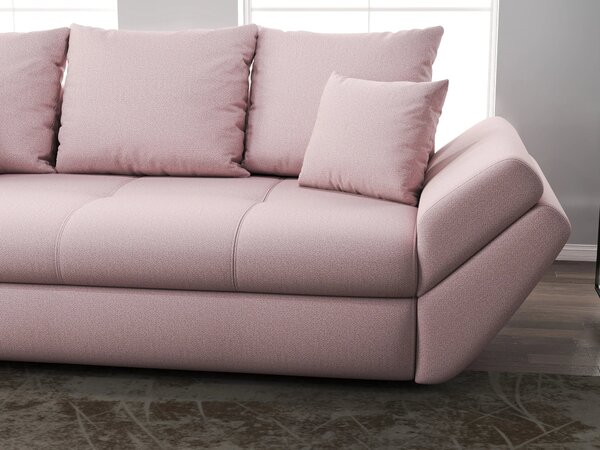 Canapea extensibilă dumonde cu ladă de depozitare Loana Enjoy Flamingo 250x100 cm