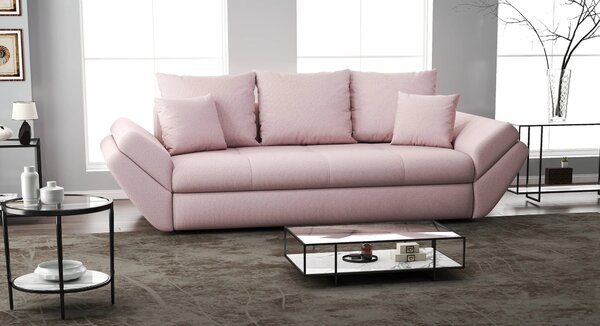 Canapea extensibilă dumonde cu ladă de depozitare Loana Enjoy Flamingo 250x100 cm