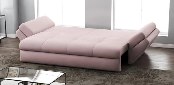 Canapea extensibilă dumonde cu ladă de depozitare Loana Enjoy Flamingo 250x100 cm