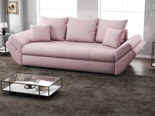 Canapea extensibilă dumonde cu ladă de depozitare Loana Enjoy Flamingo 250x100 cm