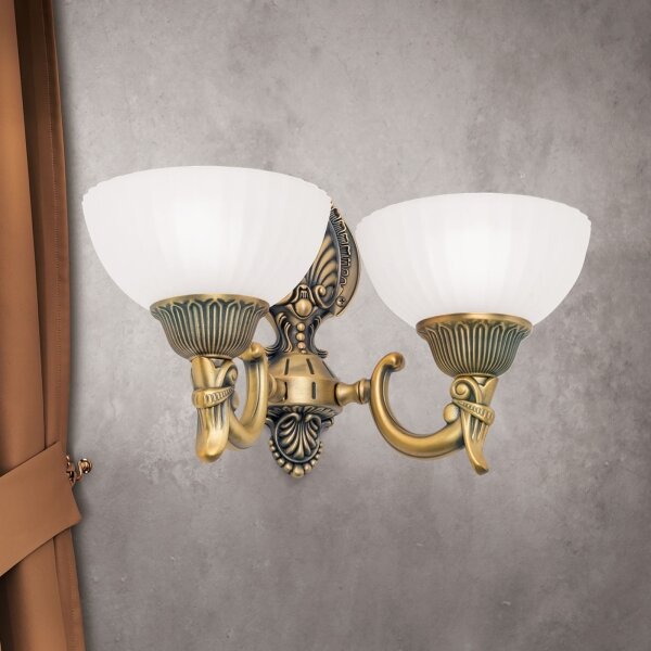 Lampă de perete Orion WA 2-1201/2 ROCCA 2xE27/60W/230V bronz/alb