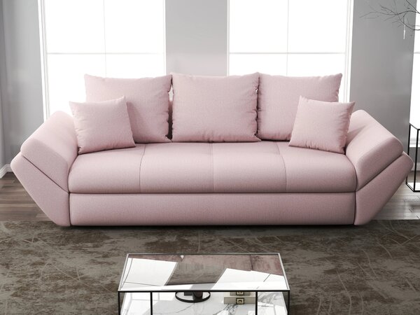 Canapea extensibilă dumonde cu ladă de depozitare Loana Enjoy Flamingo 250x100 cm