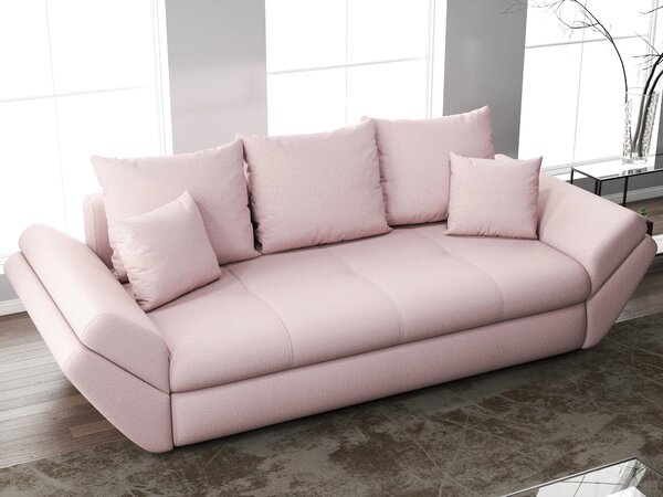 Canapea extensibilă dumonde cu ladă de depozitare Loana Enjoy Flamingo 250x100 cm