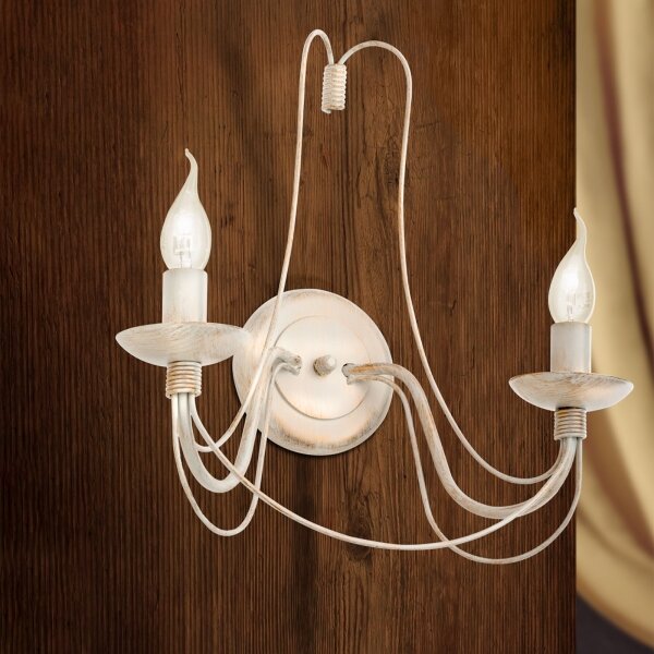 Lampă de perete Orion WA 2-809/2 VELA 2xE14/40W/230V alb/auriu/patină