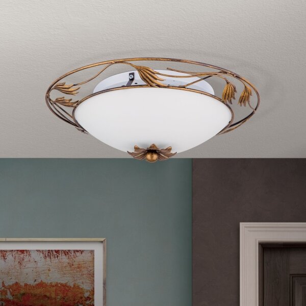 Plafonieră Orion DL 7-509/40 FLEUR 2xE27/60W/230V d. 40 cm bronz