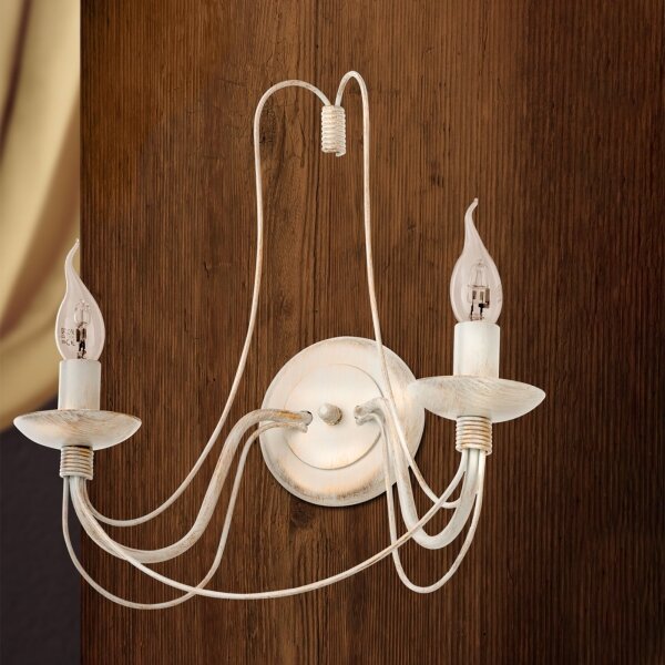 Lampă de perete Orion WA 2-809/2 VELA 2xE14/40W/230V alb/auriu/patină