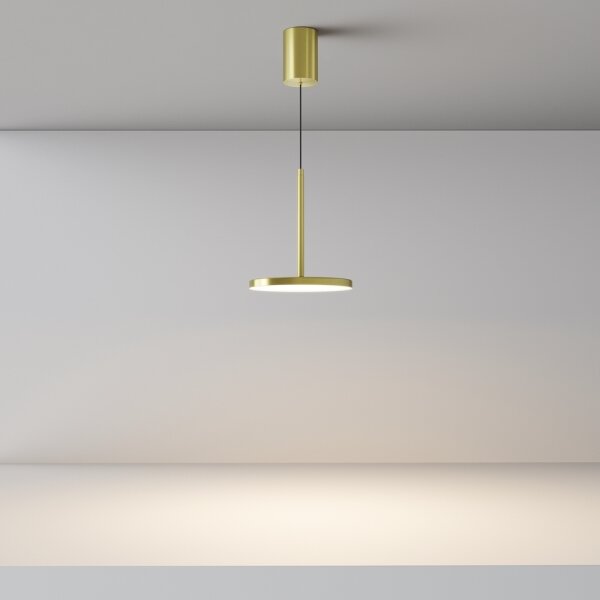Lustră LED pe cablu Maytoni P076PL-L12W3K-BS PLATO LED/12W/230V 3000K auriu
