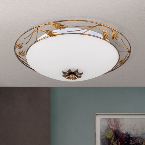 Plafonieră Orion DL 7-509/50 FLEUR 3xE27/60W/230V d. 50 cm bronz