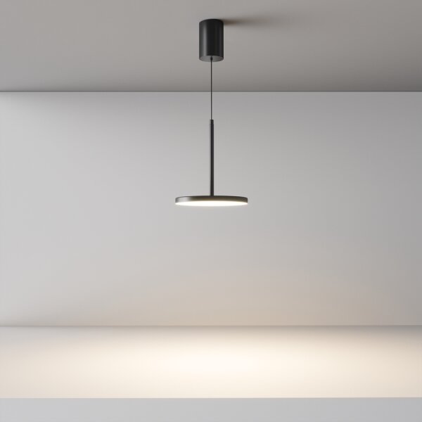 Lustră LED pe cablu Maytoni P076PL-L12W3K-B PLATO LED/12W/230V 3000K negru
