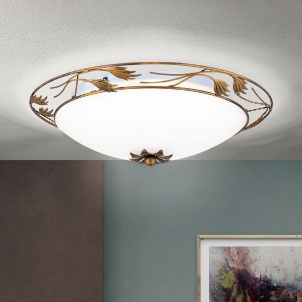 Plafonieră Orion DL 7-509/50 FLEUR 3xE27/60W/230V d. 50 cm bronz
