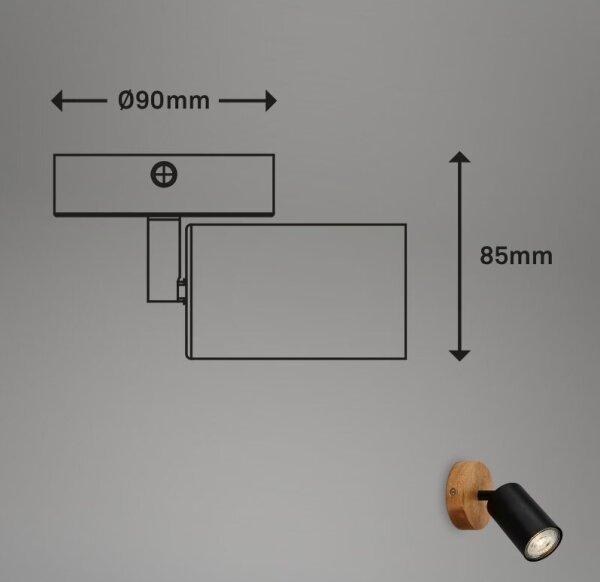 Spot de perete Briloner 2922-015 SPOT 1xGU10/9W/230V