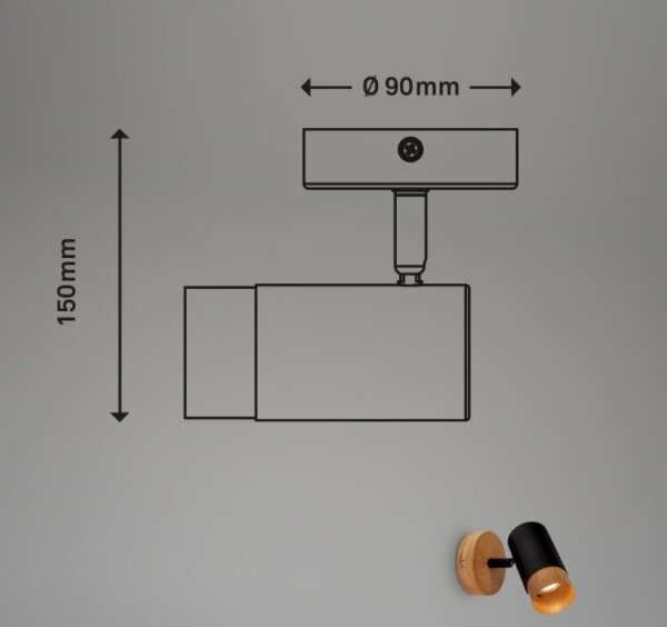 Spot de perete Briloner 2144015 SPOT 1xGU10/9W/230V