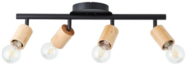 Brilliant - Plafonieră cu spoturi 4xE27/28W/230V, bambus