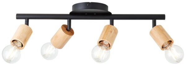 Brilliant - Plafonieră cu spoturi 4xE27/28W/230V, bambus