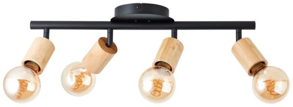 Brilliant - Plafonieră cu spoturi 4xE27/28W/230V, bambus