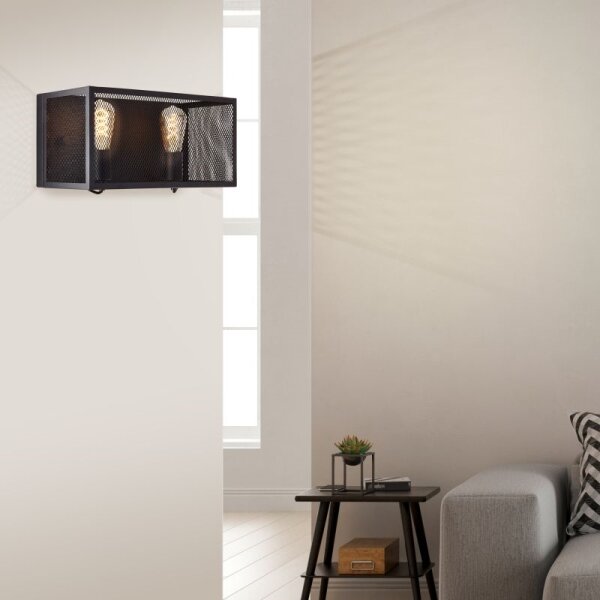 Aplică Brilliant MAZE 2xE27/40W/230V negru