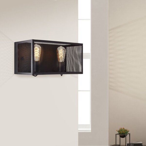 Aplică Brilliant MAZE 2xE27/40W/230V negru