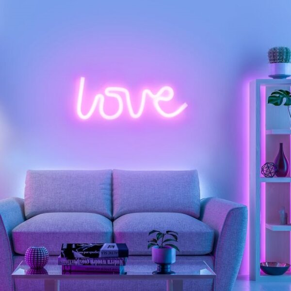 Decorațiune LED neon de perete JUST LIGHT. 85021-87 NEON LED/6,5W/5V Love
