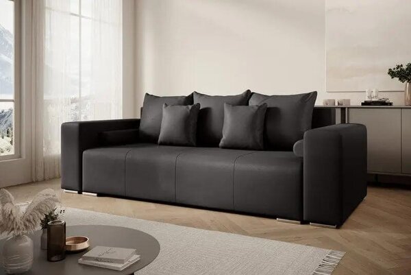 Canapea extensibilă dumonde cu ladă de depozitare Marbela Antracit 245x100 cm