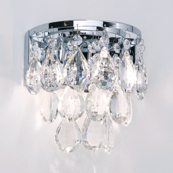 Aplică de cristal Orion WA 2-1369/2 CELESTE 2xG9/40W/230V crom