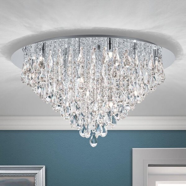 Plafonieră de cristal Orion DLU 2516/75 CELESTE 12xG9/40W/230V d. 75 cm crom