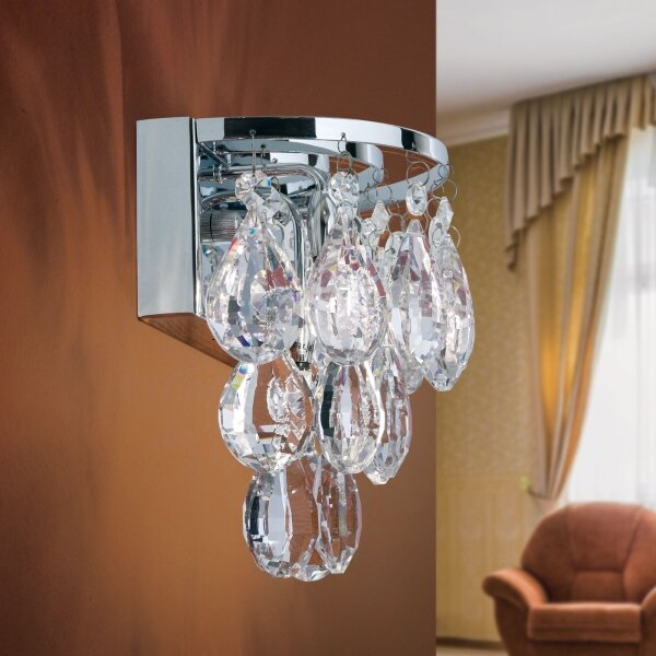 Aplică de cristal Orion WA 2-1369/2 CELESTE 2xG9/40W/230V crom