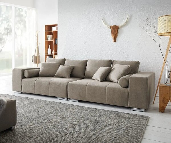 Canapea extensibilă dumonde cu ladă de depozitare Marbela Enjoy Camel XXL 295x120 cm