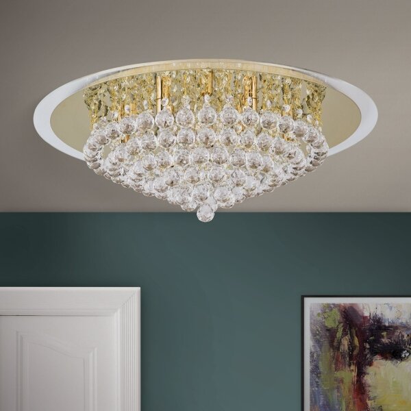 Plafonieră de cristal Orion DLU 2378/9/62 GLORIA 9xG9/40W/230V d. 62 cm auriu