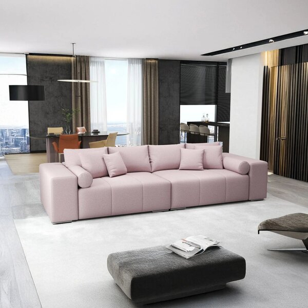 Canapea extensibilă dumonde cu ladă de depozitare Marbela Enjoy Flamingo XXL 295x100 cm