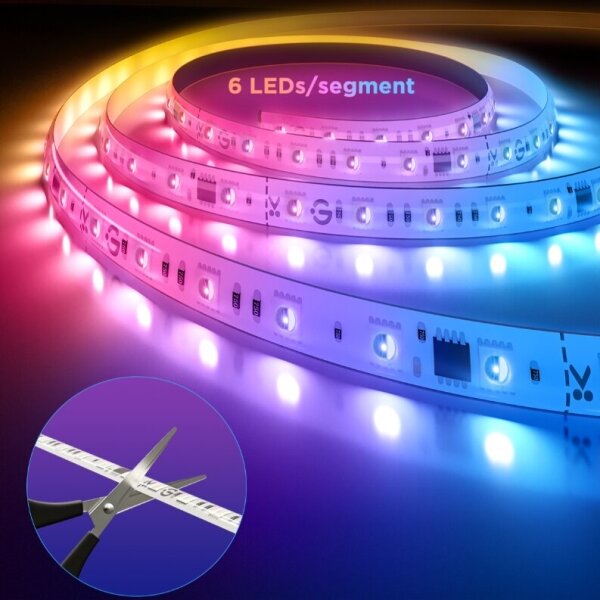 Bandă LED RGBWWIC dimabilă Govee Strip Light 2 Pro 5m Wi-Fi Matter