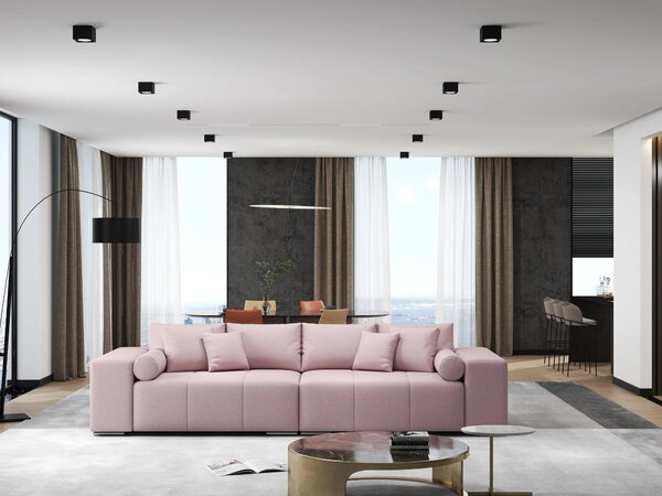 Canapea extensibilă dumonde cu ladă de depozitare Marbela Enjoy Flamingo XXL 295x100 cm