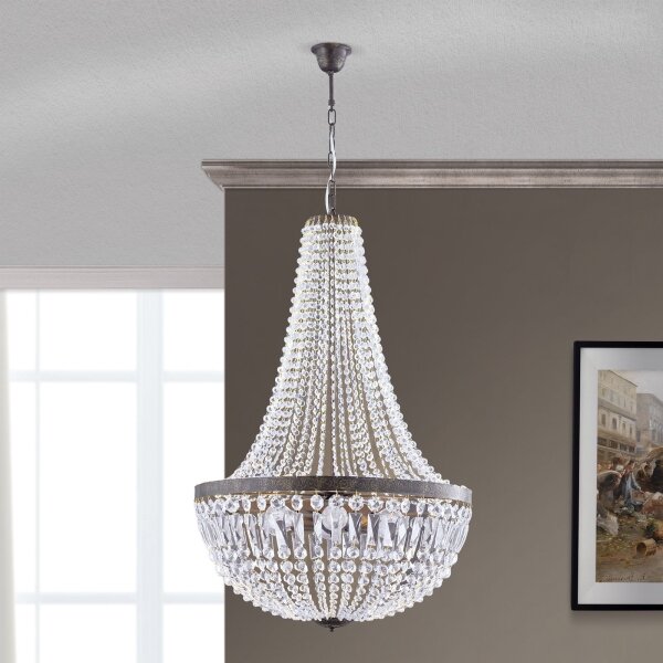 Lustră de cristal pe lanț Orion HL 6-1497/6 ARILA 6xE27/60W/230V maro/patină